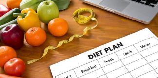 DIET PLAN healthy eating, dieting, slimming and weigh loss concept